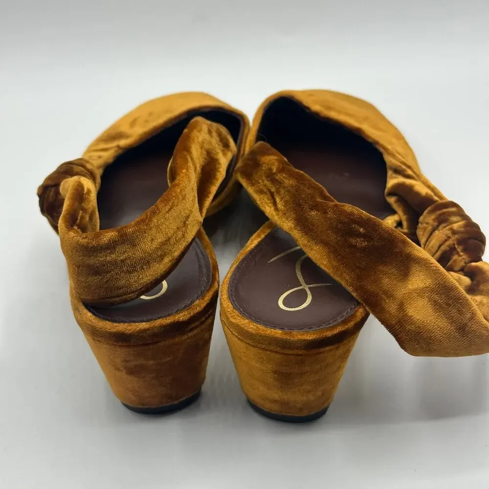 Sam Edelman Meredith Slingback Kitten Heels - Velvet Cocoa Bronze - Picture 5 of 8